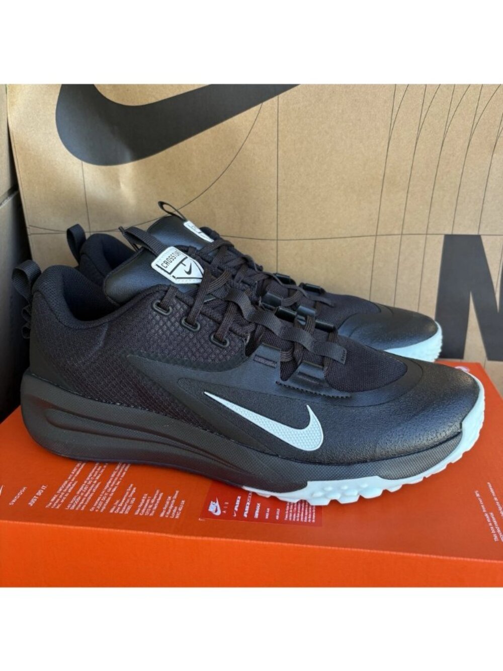 NEW Nike Cross Turf Baseball FB TB P Black White Off Noir IU8185 001 Size 12